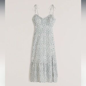 Green/White Midi Summer dress